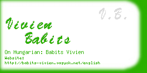 vivien babits business card
